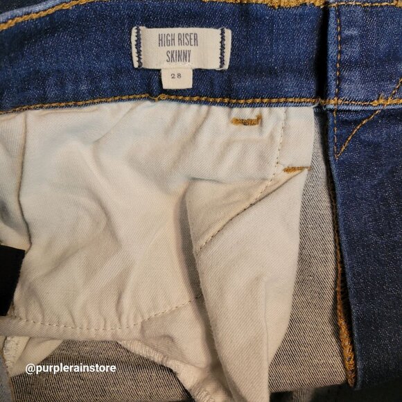 Madewell Jeans Size 28 High Riser Skinny Dark Wash Stretch Denim - Picture 4 of 10